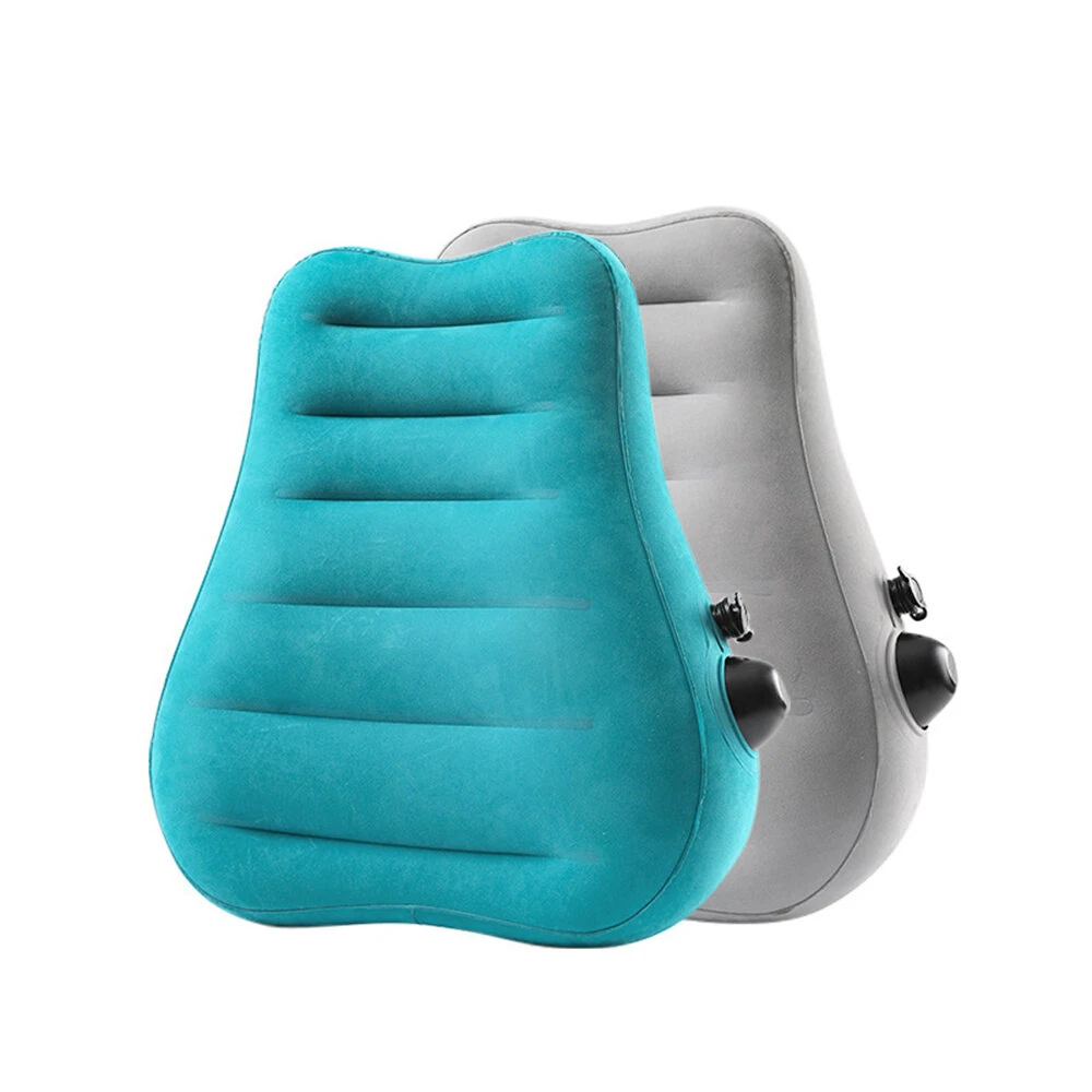 (image for) IPRee Ergonomic Inflatable Lumbar Support Pillow, Press Type Cushion, Enhances Back Comfort During Long-distance Flights Trains & Office Use